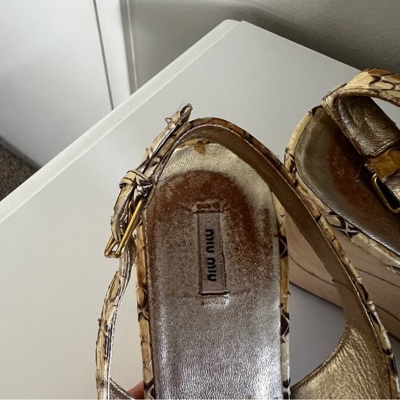 MiuMiu snake skin espadrilles size EU 37 US 6 - Picture 3 of 4